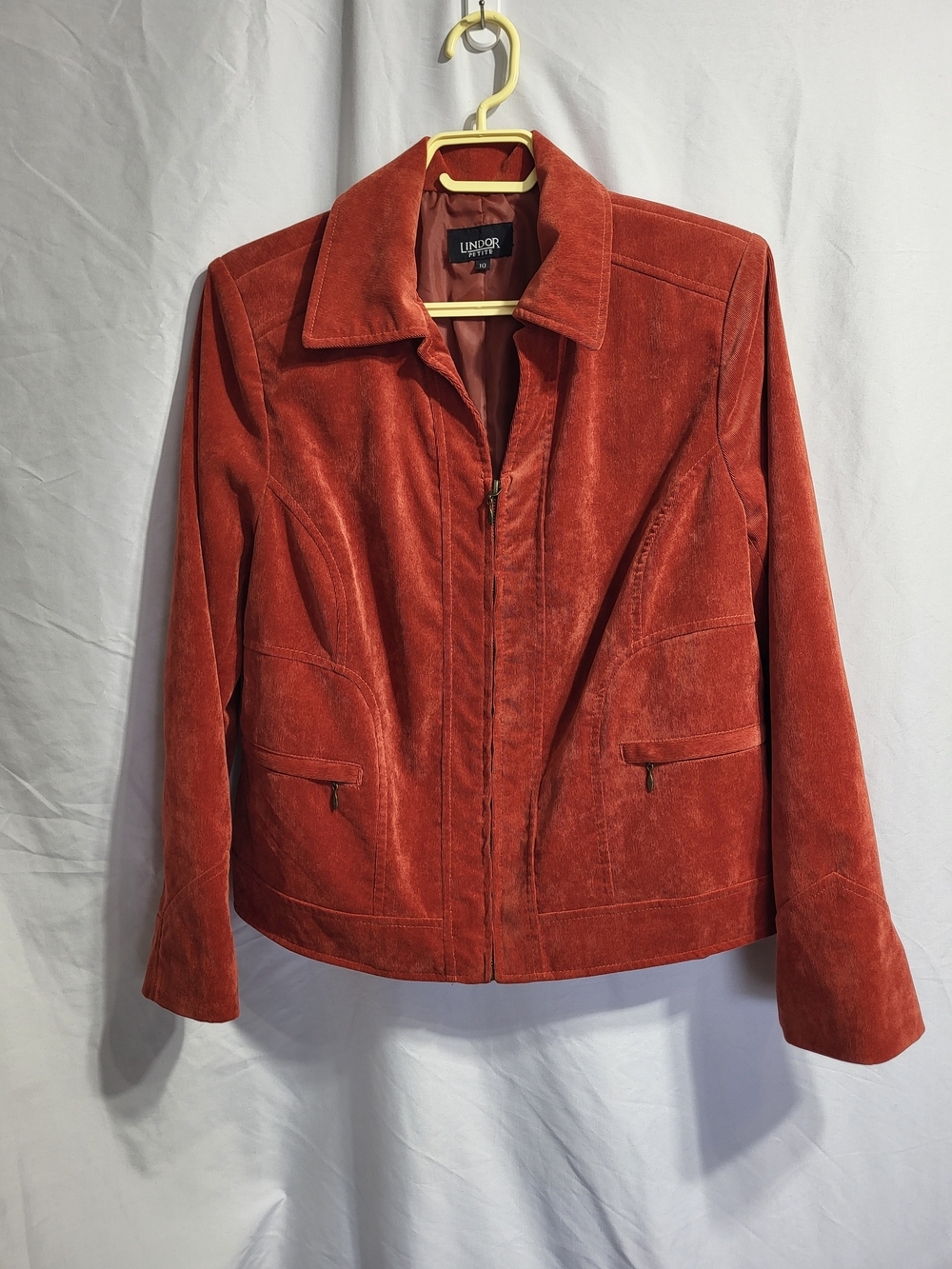 Women's Blazer Jacket in Rust Orange, Size 10